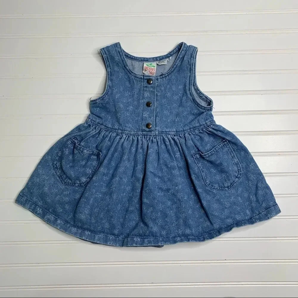 Vintage Radish’s & Roses Denim Dress Toddler